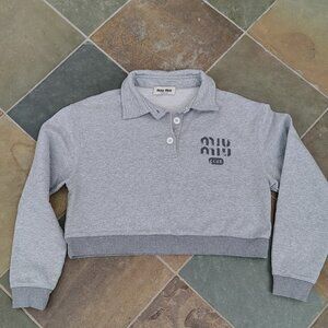 Miu Miu Cotton fleece polo shirt